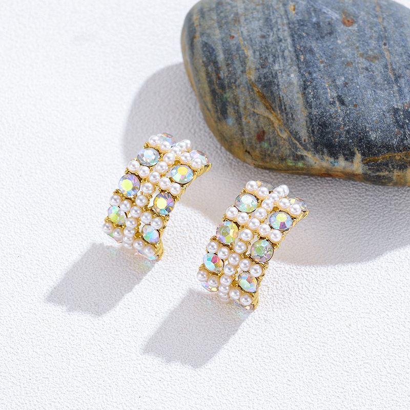 Earrings Frosted Shell Beads Solid Color