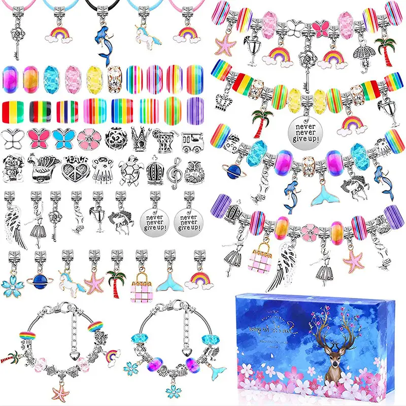 Sakura Deer Crystal Children's Combination Bracelet DIY Set