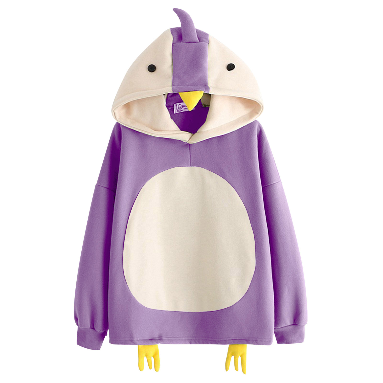 Title 4, Cartoon Cute Chick Plus Velvet Long-sleeved Hoo...