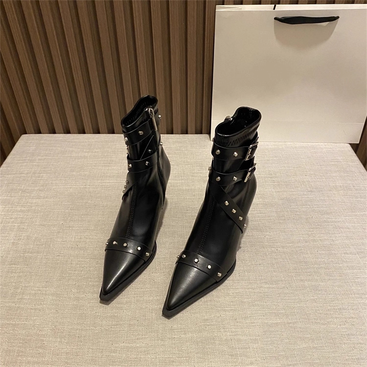 Pointed Toe Stiletto Ankle Boots