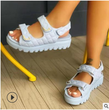 Women's Metal Small Fragrance Sandals With Velcro