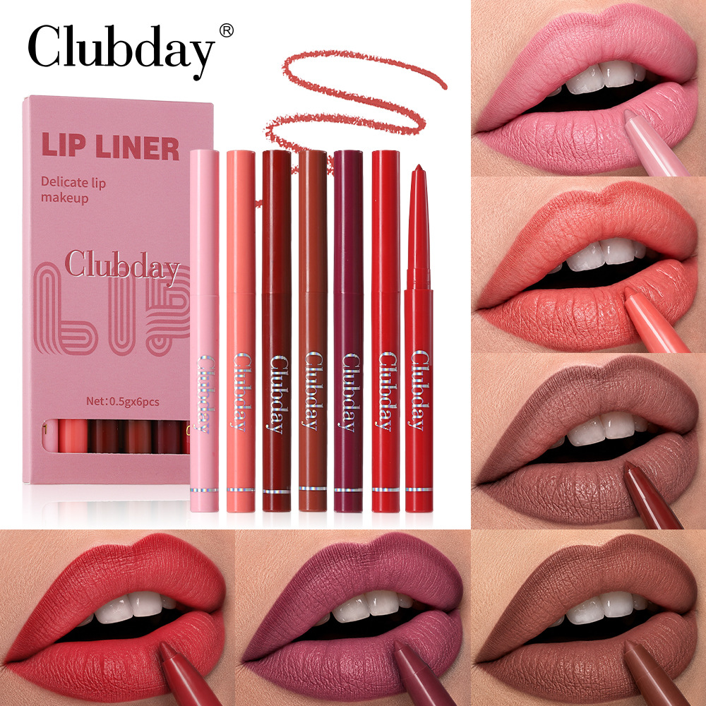Lip Makeup Natural Three-dimensional Durable Waterproof Lipliner Integrated Outline Smooth Lipliner Suit 5