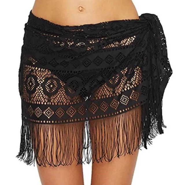 Beach Sunscreen Hollow Out Skirts Bikini Black - Shop at LoveMi