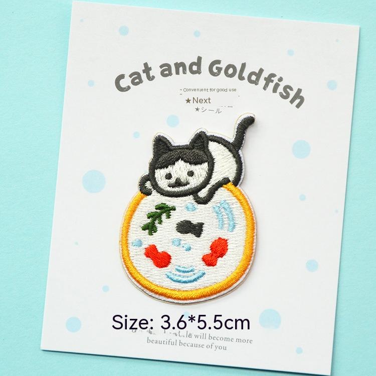 Title 6, Cat Goldfish Clothes Decorative Bag Diy Embroid...