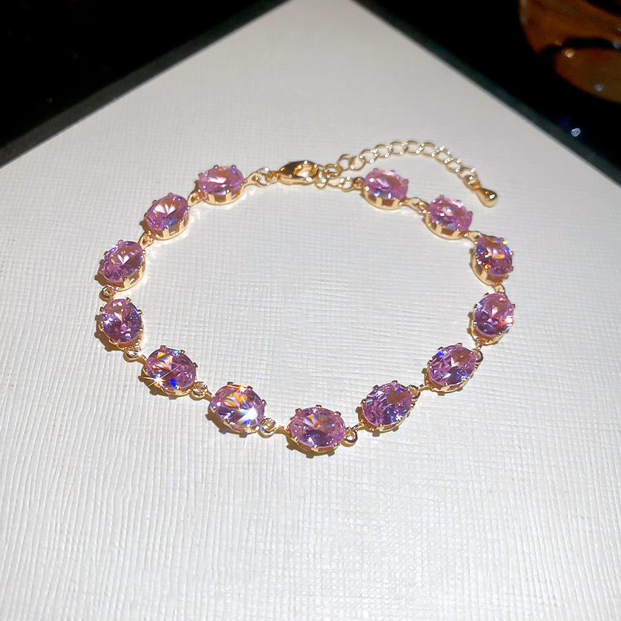 Fashion Geometric Cubic Zirconia Bracelet Minimalist Bangle Daily Wear Jewelry