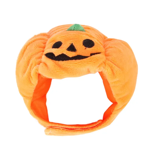 Cute Pet Hat Halloween Pumpkin Pet Dog Cat Hat Dress Up Headdress Small Dog Cat Cosplay Costume Decorative Hat Pet Accessoires Orange - Shop at LoveMi