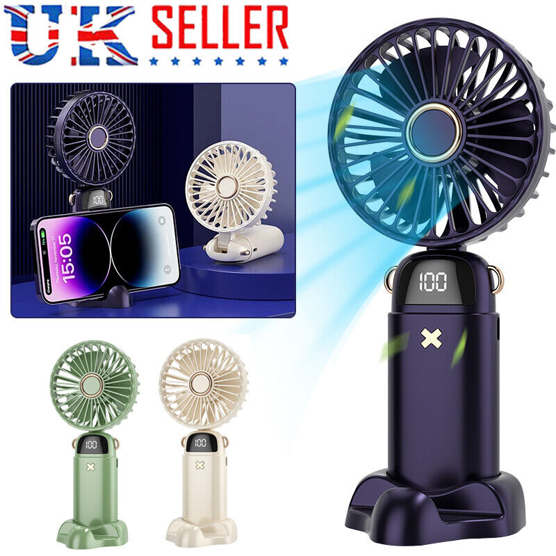 Portable Hand-held Fan Mini Folding Desk Fan Cooler Cooling USB Rechargeable 15