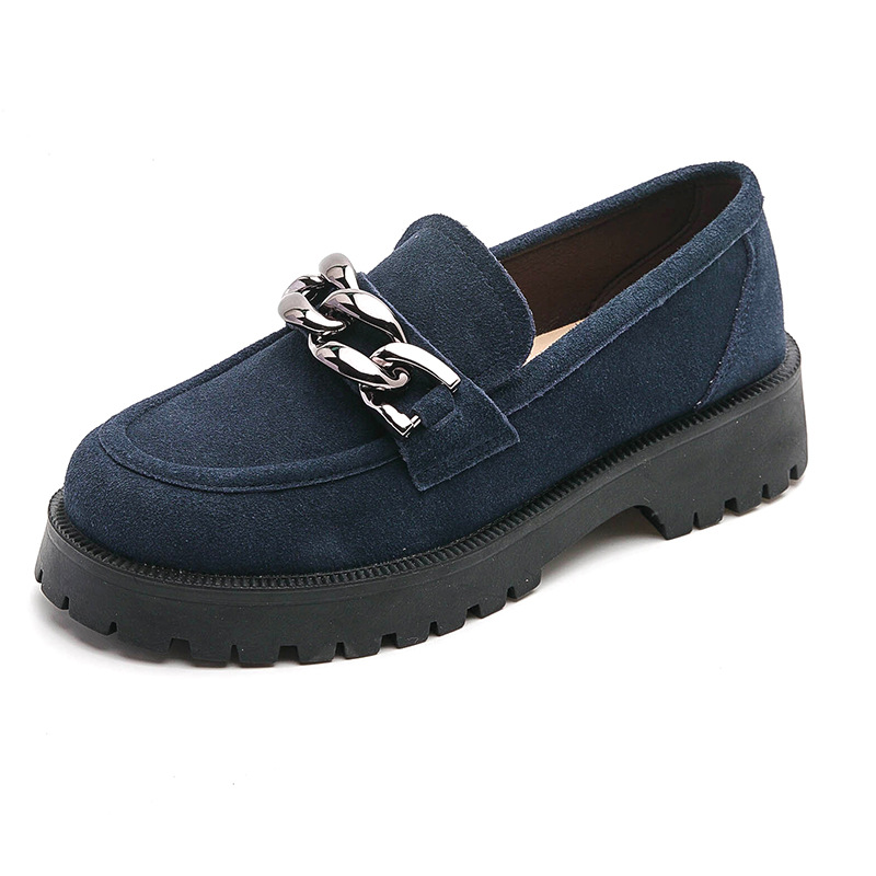 Women's Leather Slip-on Platform Loafers