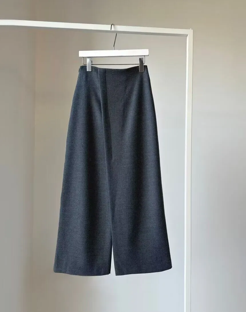 Slimming Irregular Slit Versatile Below The Knee Long Skirt