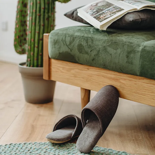 Linen Slippers Japanese Style Silent Household Cotton Shoes Women Winter Bedroom Shoes Indoor Outdoor Non Slip Brown - Shop at LoveMi