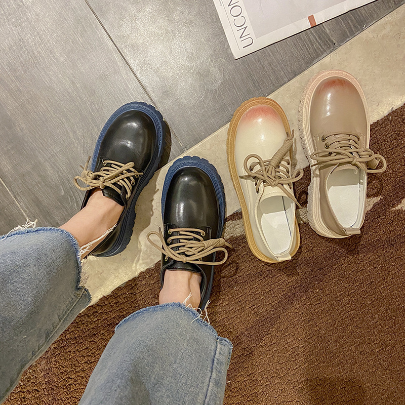 British Style Small Leather Shoes Women Spring New