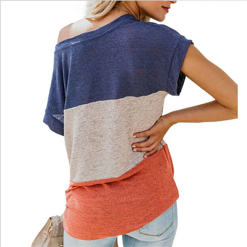 Title 7, Contrast stitching diagonal shoulder hem kink s...