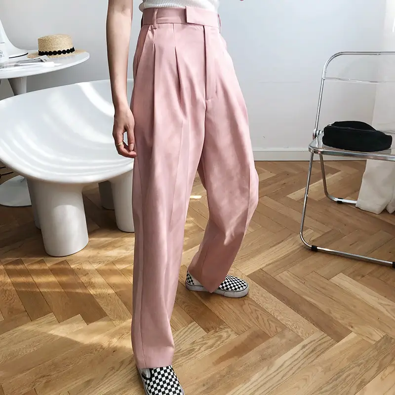 Women's Casual White Suit Pants Net Red