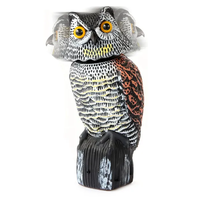Lifelike Owl Decoy Scare Bird Squirrel Away Pest Repellent Bird Deterrent Outdoor Garden Yard Protector No Sound Type - Shop at LoveMi