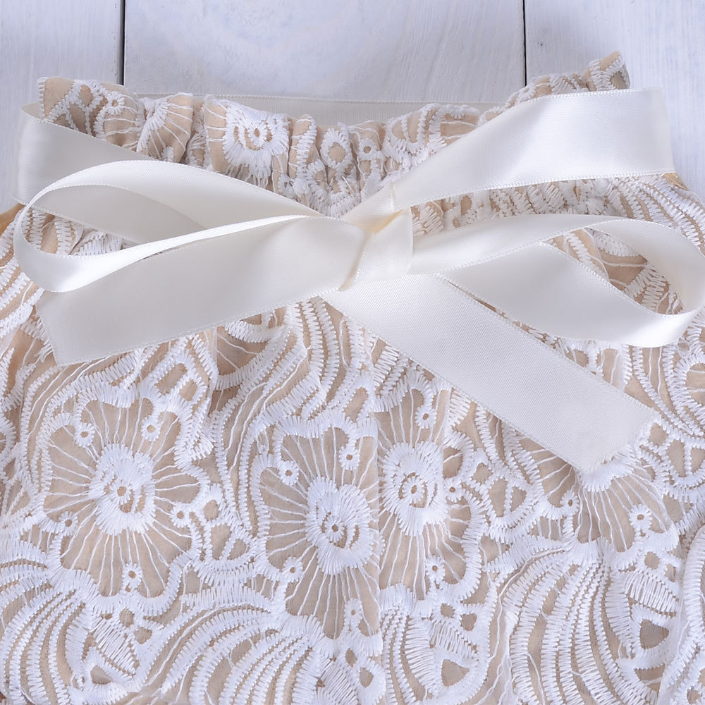 New Girls' Sleeveless Lace Zipper Bag Fart Romper