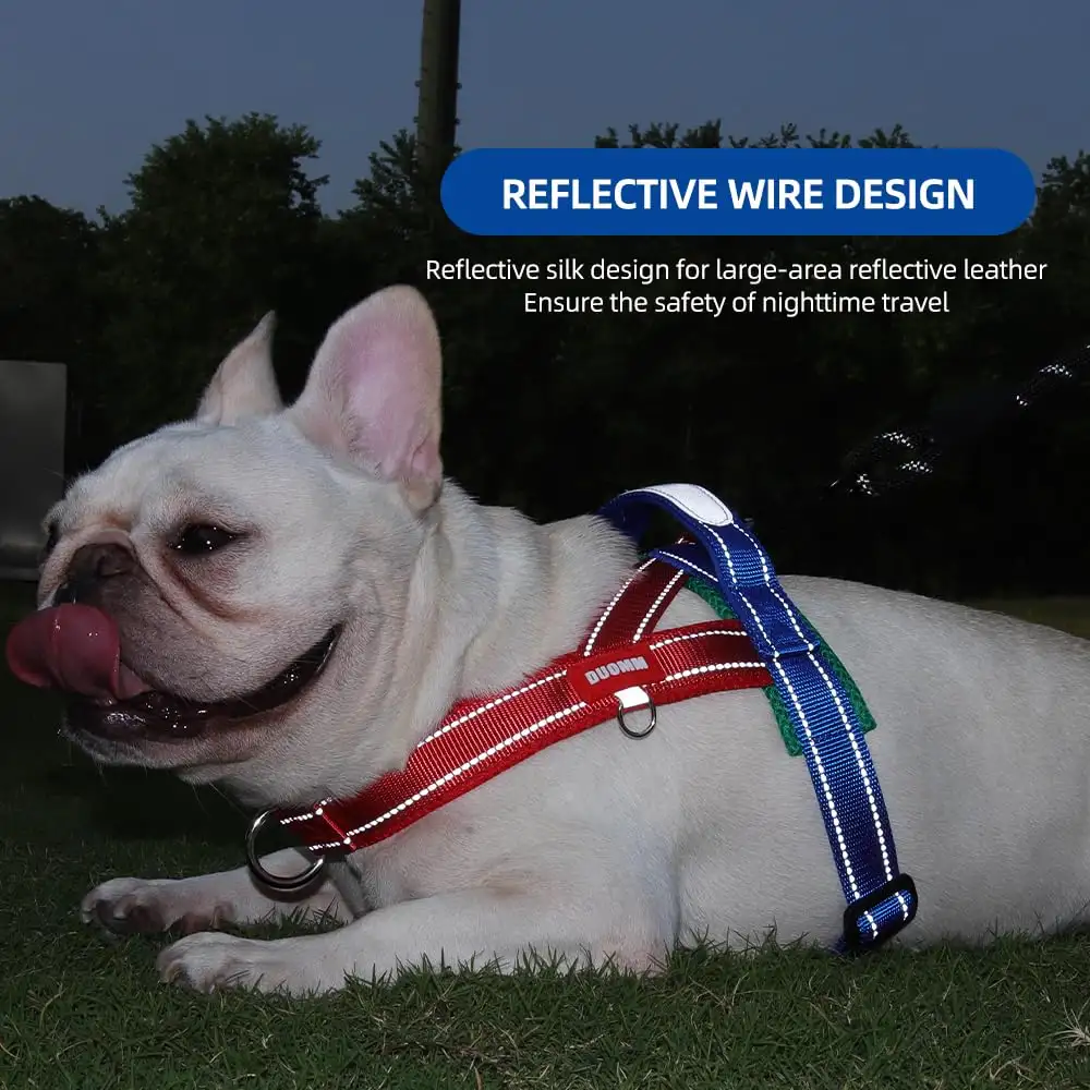 No Pull Dog Harness With 3 Clips And Soft Padded Handle  Breathable Mesh Padded, Reflective Strip, Safe At Night, Escape Proof, Quick Adjustment, Easy For Train