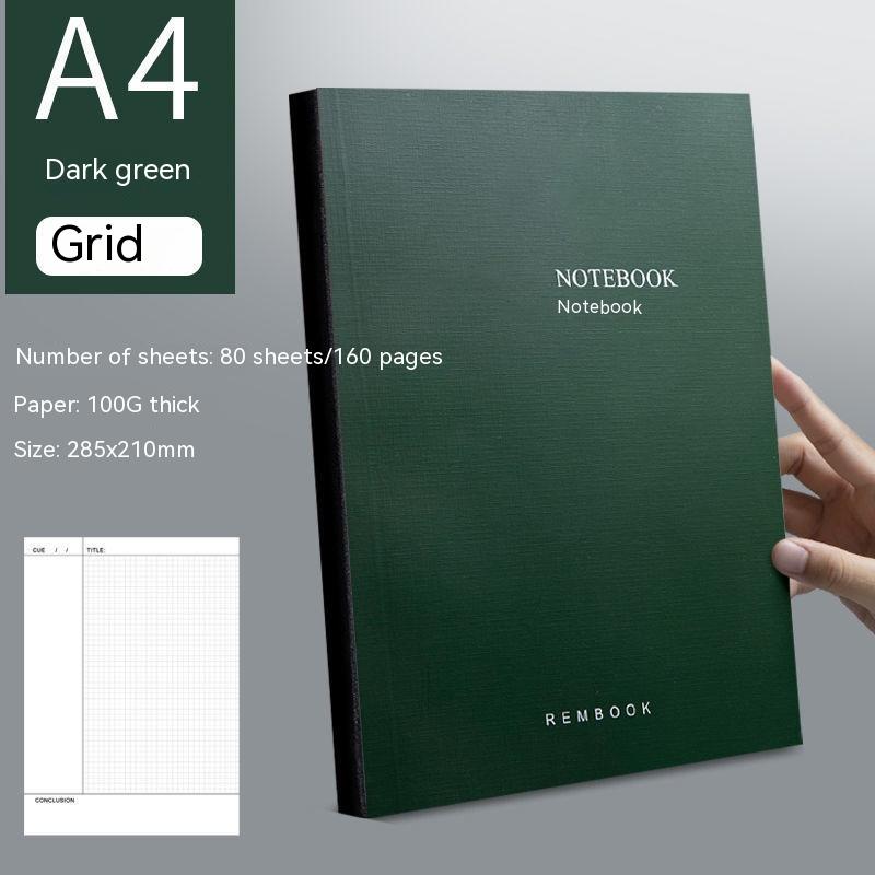 A4 Grid Dark Green