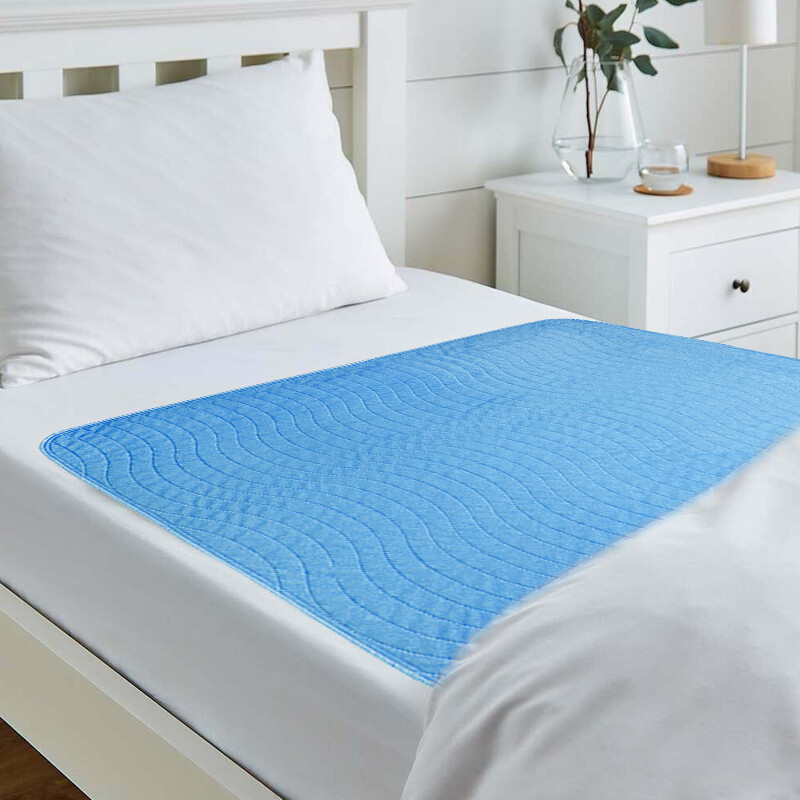 Blue Incontinence Washable Bed Pads Protection Sheets - Reusable High Absorbency — image 7