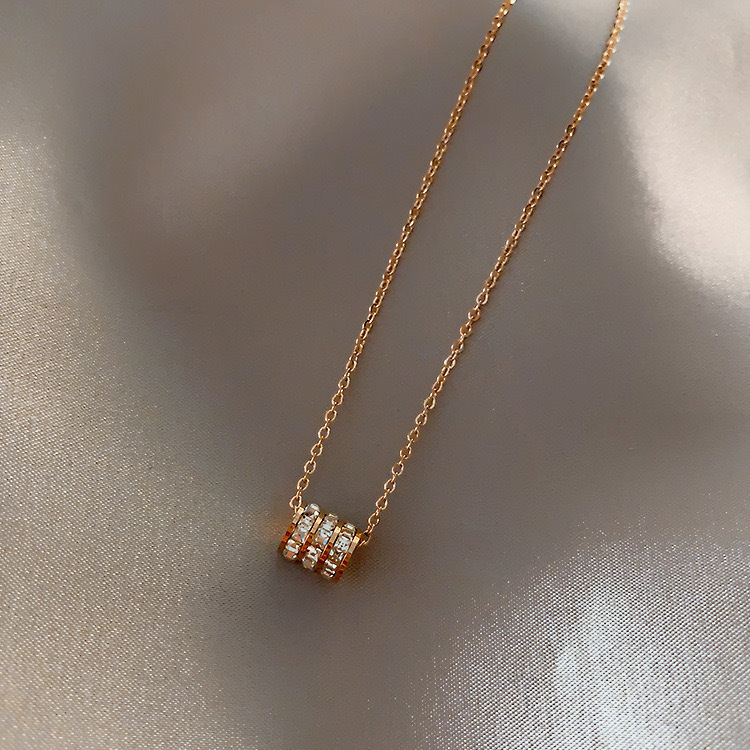 Small Waist Diamond Necklace Women's Titanium Steel Clavicle Chain