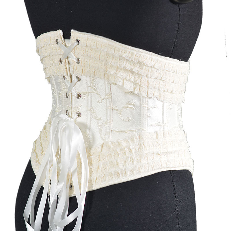 30cm Long 5-button Fishbone Lolita Lace Waist Seal