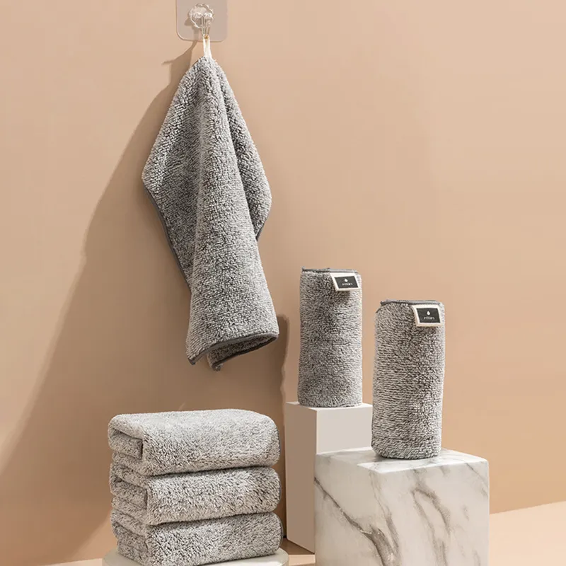 Japanese Style Bamboo Charcoal Towel Fine Fiber