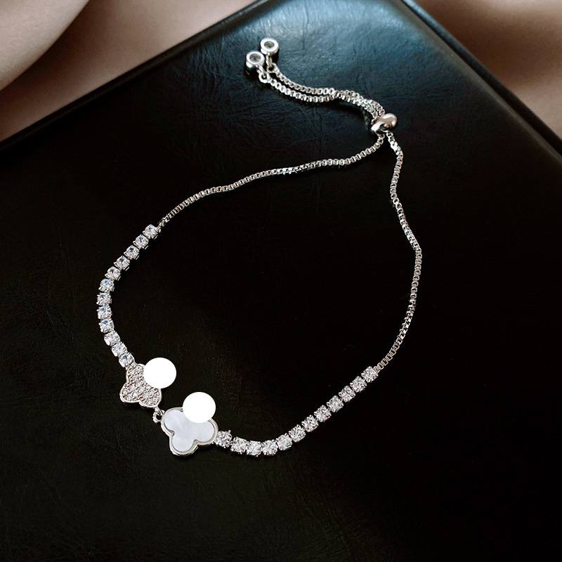 Western Style Zirconia Heart Bracelet Exquisite Premium Bangle Chic Niche Trendy Fashion Hand Jewelry