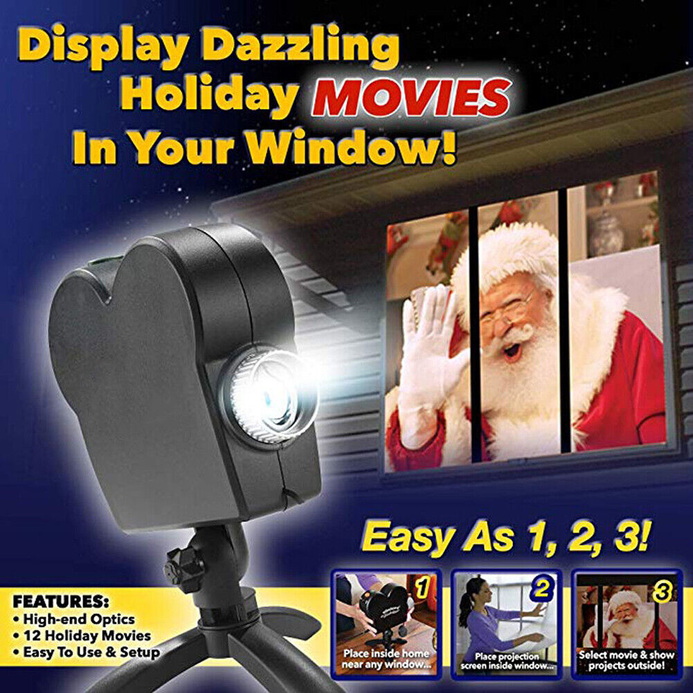 Halloween window projector christmas holographic optical