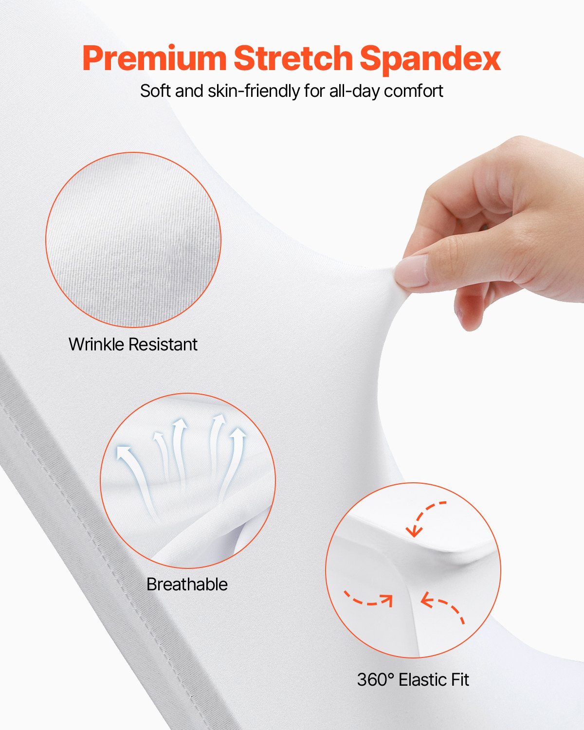 Stretch Spandex Folding Chair Covers, Universal Fitted Chair Cover, Removable Washable Protective Slipcovers, For Wedding, Holiday, Banquet, Party, Celebration, Dining image 7