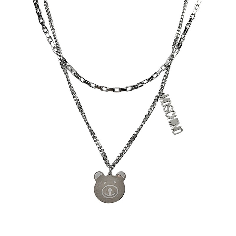 Retro Hip Hop Niche Design Bear Necklace Women