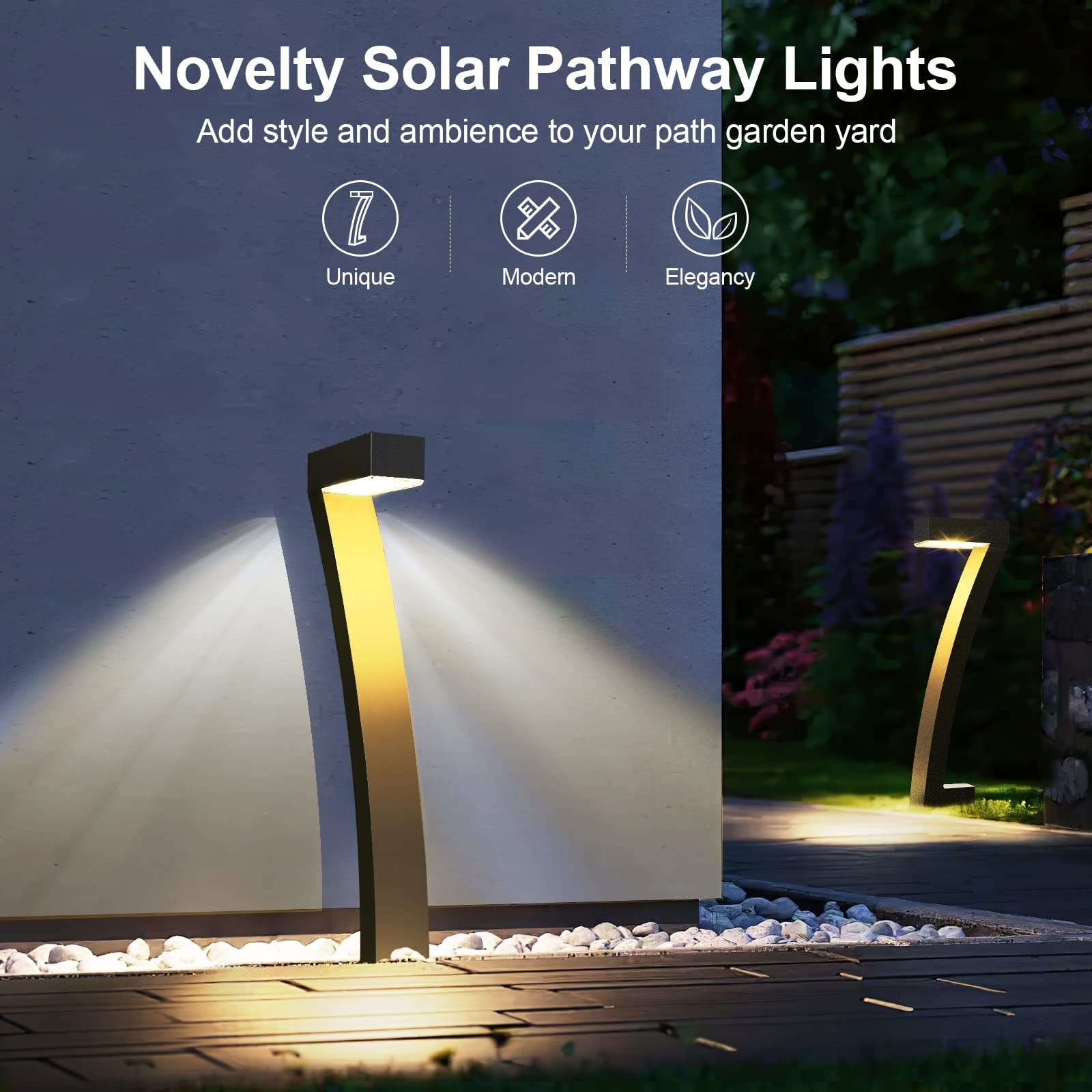 Solar Pathway Lights Outdoor Garden Walkway Landscape Decor Lamp LED Bright — image 9