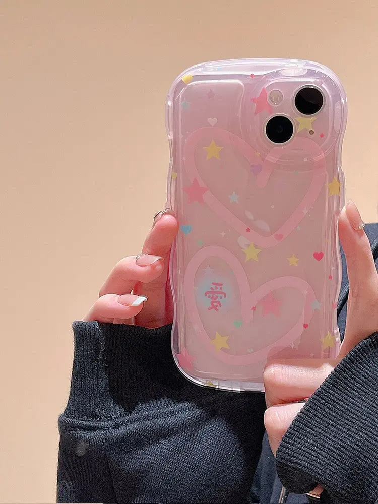 New Love Air Cushion Phone Case With Chain