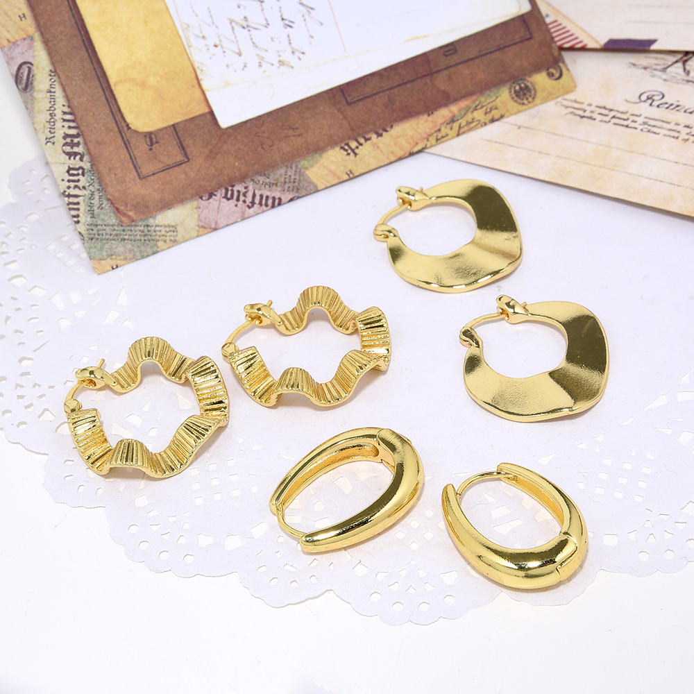 Women's Fashion Simple Simple Bracelet Wave Earrings