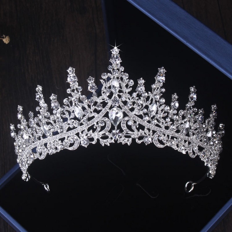 Silver Crystal Drop Bridal Jewelry Set — foto 2