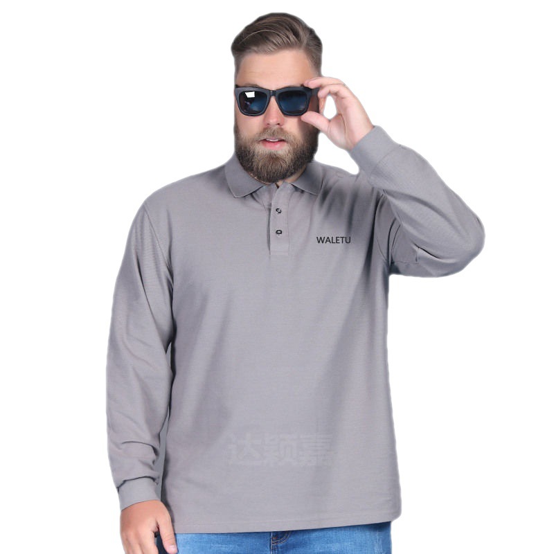 Plus Size Men's Solid Color Long Sleeve T-Shirt