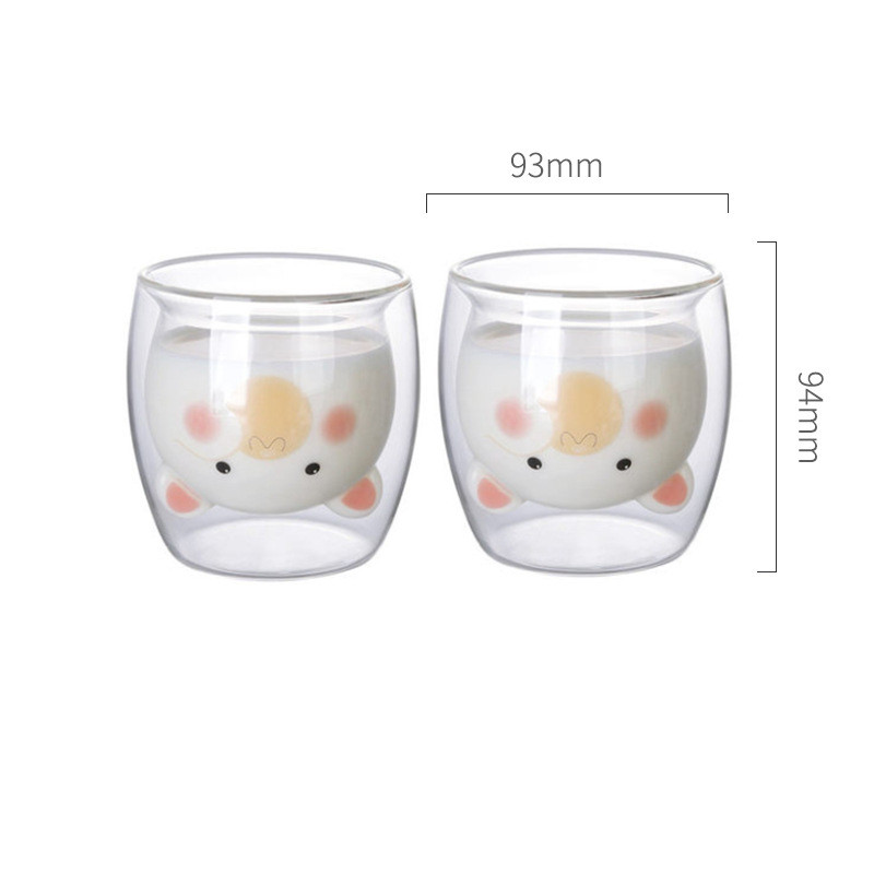 Title 3, Cute Bear Cup Double Layer Heat Resistant Glass