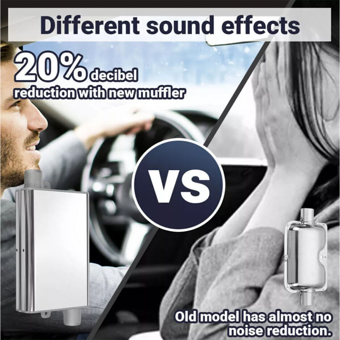 Upgraded 24mm Exhaust Pipe Silencer Muffler For Car Air    Parking Heater UK