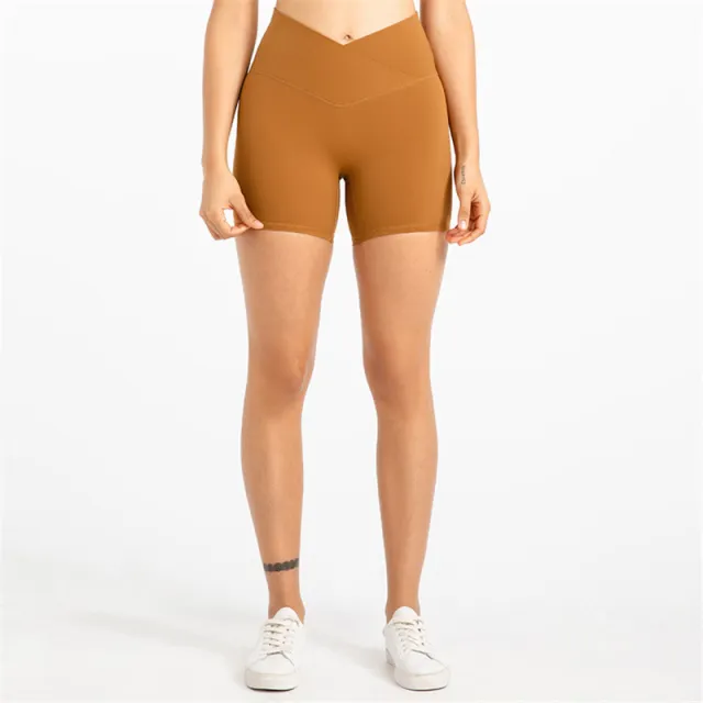 New Yoga Women's Outer Wear Running Tight Shorts 2201Sweet Mocha 4S - Shop at LoveMi