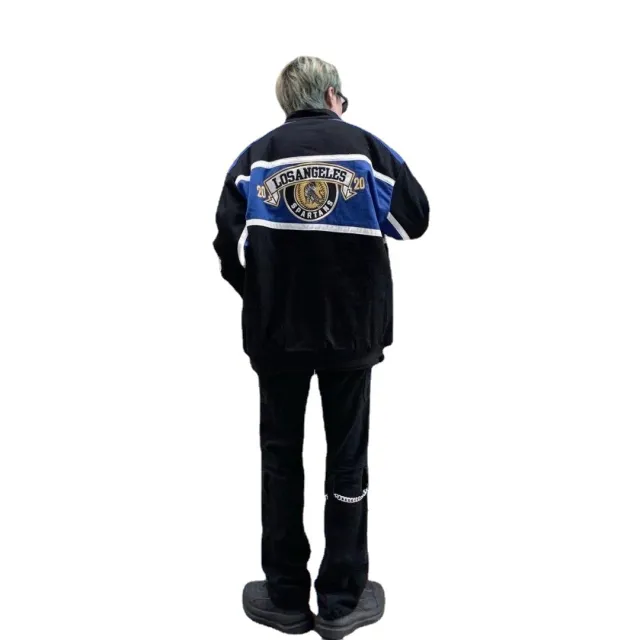 Design Sense Niche Retro Embroidery Motorcycle Jacket Black - Shop at LoveMi