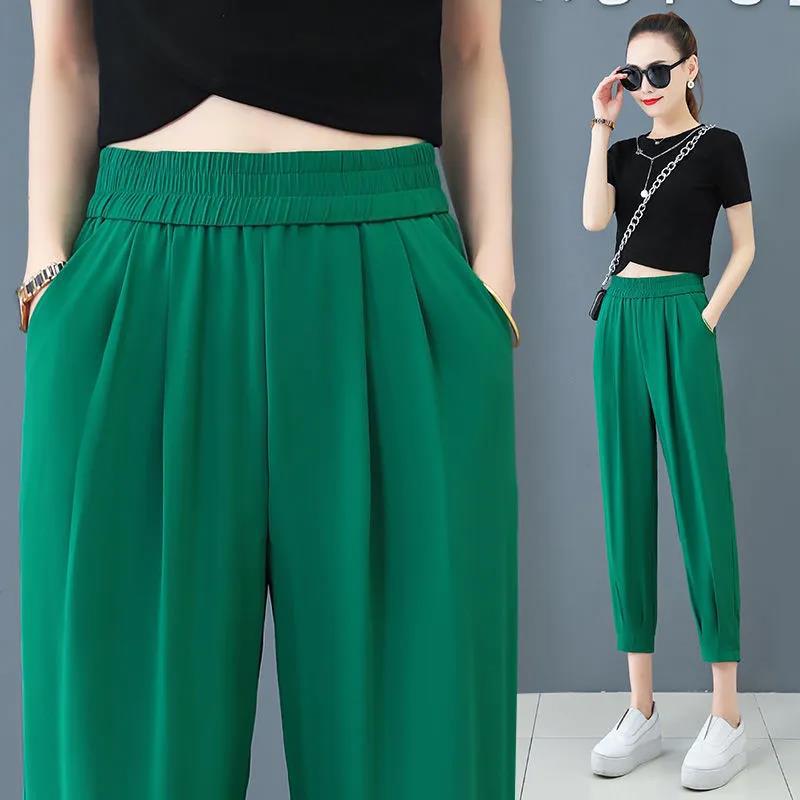 Title 6, Summer New High Waist Loose and Slimming Thin C...