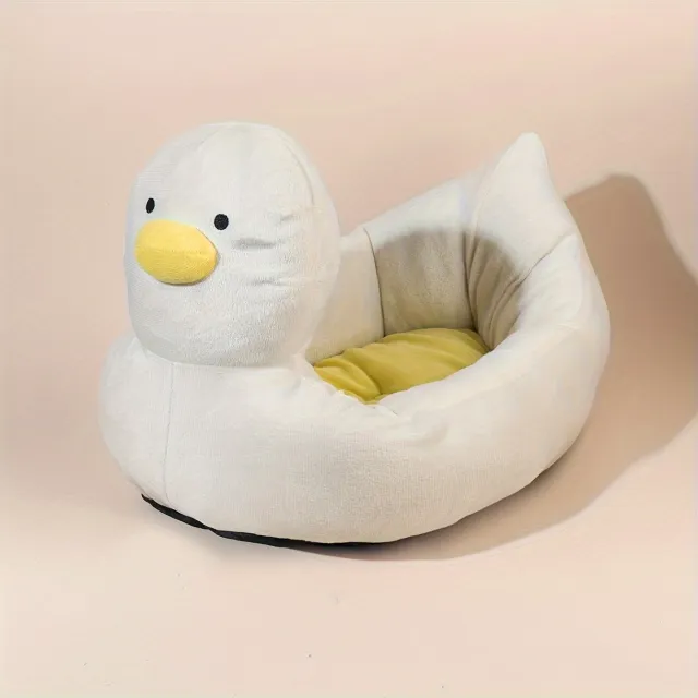 Duck Shape Fluffy Comfortable Pet Bed Sofa Suitable For Small Dogs Soft Polyester Material Unique Pattern Design Four Seasons Comfortable Sleeping ... White - Shop at LoveMi