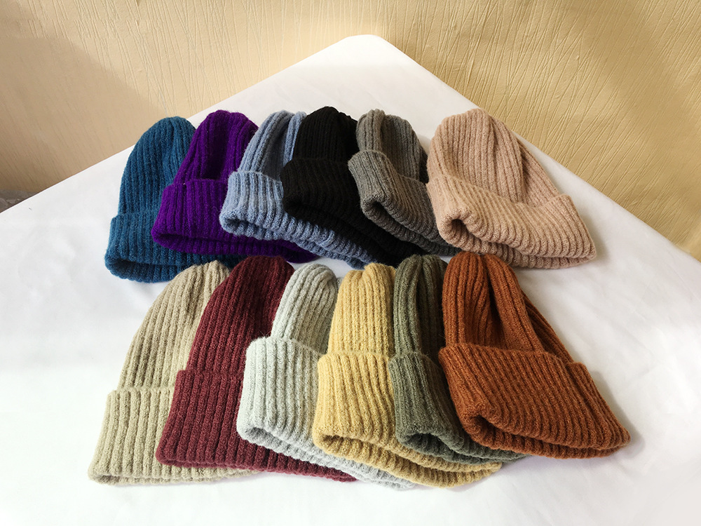 Ins Solid Color Light Board Retro Wool Hat