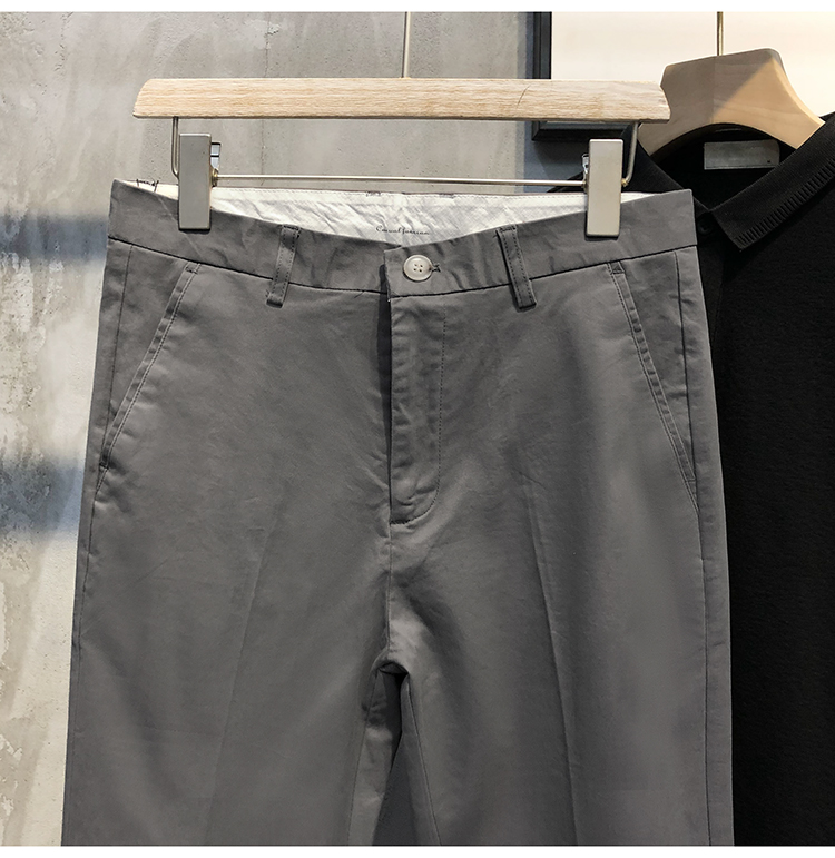 Trendy All-match Drape Youth Men's Ninth Pants