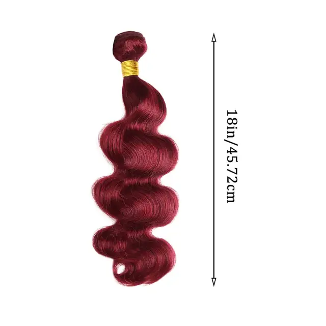 Europe And America Jiafanv Chemical Fiber Hair Weaving Wine Red - Shop at LoveMi