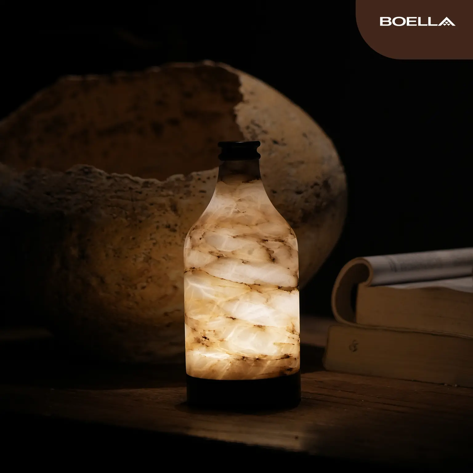 The Luminous Vessel Natural Marble Lamp