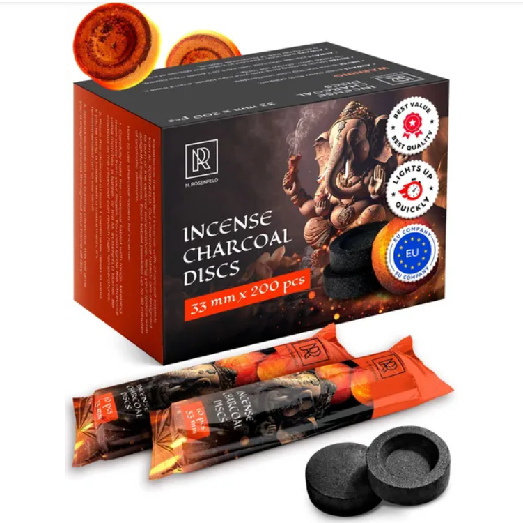 200 pcs Charcoal Tablets for Incense Quick Light C