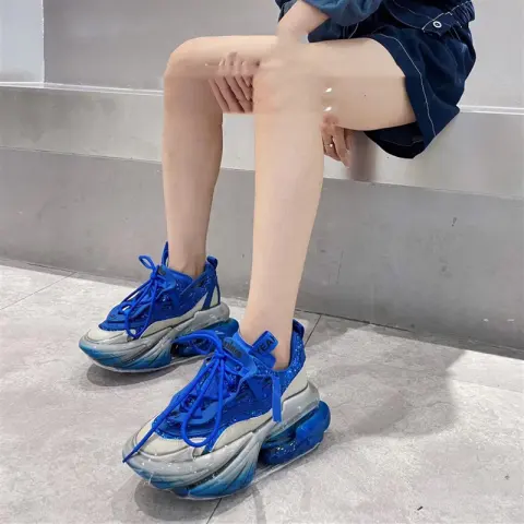 Leather Thick Soled New Jelly High Casual Sports Shoes