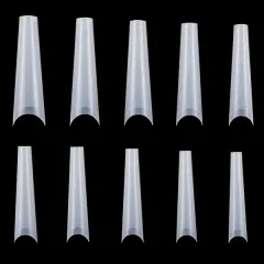 False Nail Tips C Curve Half Cover French Nails Extra Long Fake - 500Pcs - View 1