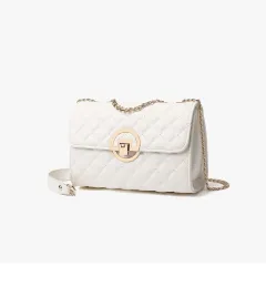 Fashion Chain All-match Shoulder Messenger Bag - White - View 1
