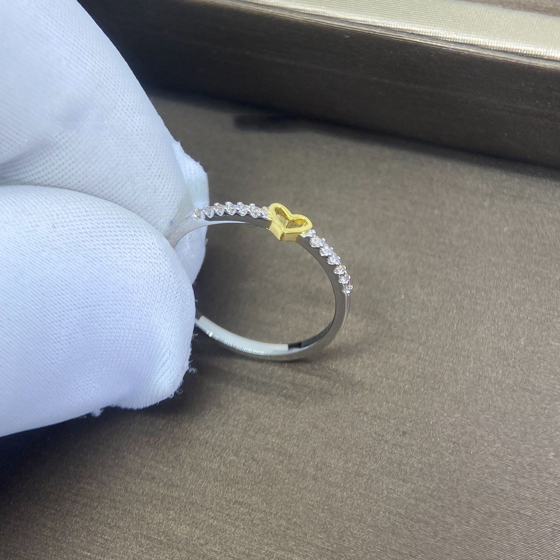 Silver Mother And Daughter Infinity Heart Ring Set