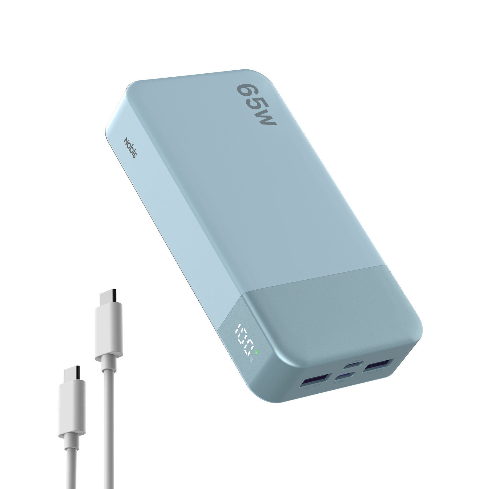 N Obis Portable Charger, 65W PD Fast Charging 20000mAh Type-C Small Compact Power Bank For Phone, Tablet, Laptop 8
